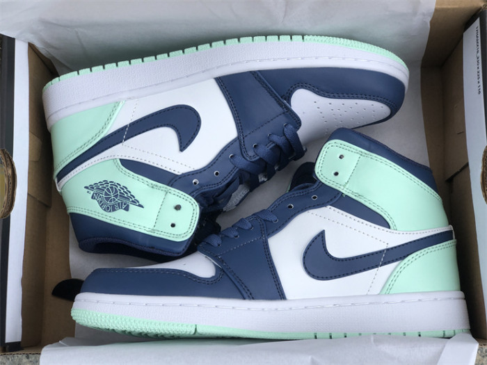 Authentic Air Jordan 1 Mid “Blue Mint”