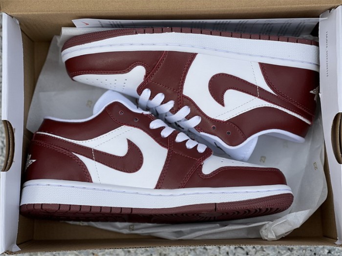 Authentic Air Jordan 1 Low Team Red