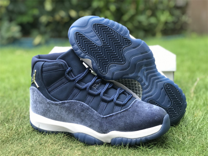 Authentic Air Jordan 11 Velvet “Midnight Navy” Women Shoes