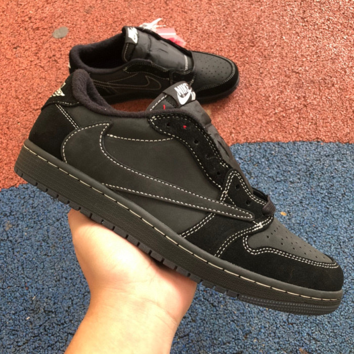 Authentic Travis Scott x Air Jordan 1 Low OG “Black Phantom”