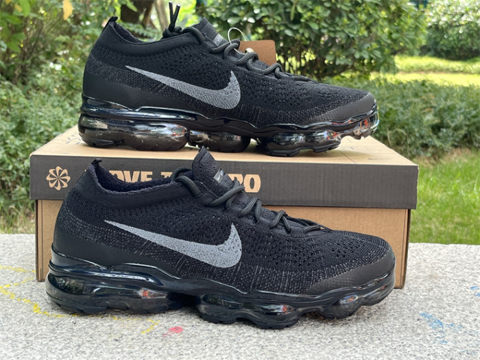 Authentic Nike Vapormax 2023 Flyknit Black Grey