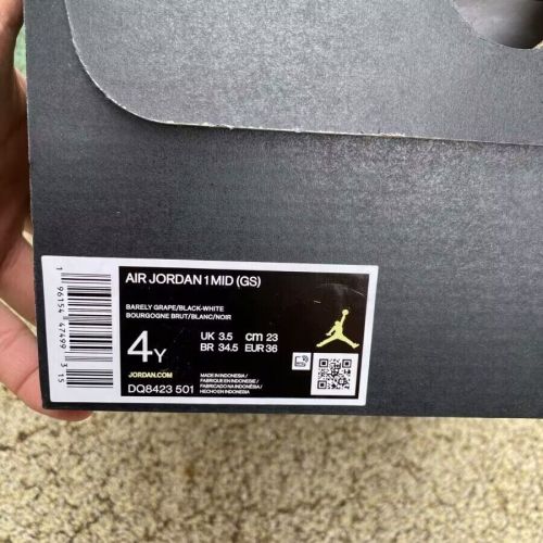 Authentic Air Jordan 1 Mid Barely Grape