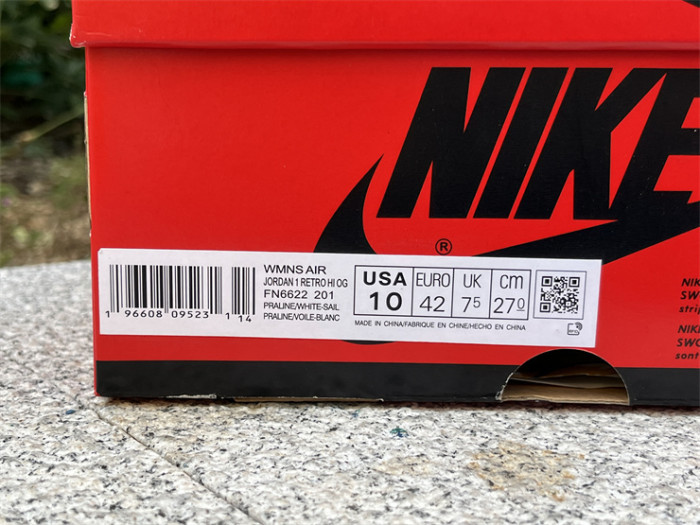 Authentic Air Jordan 1 High OG WMNS “Praline”