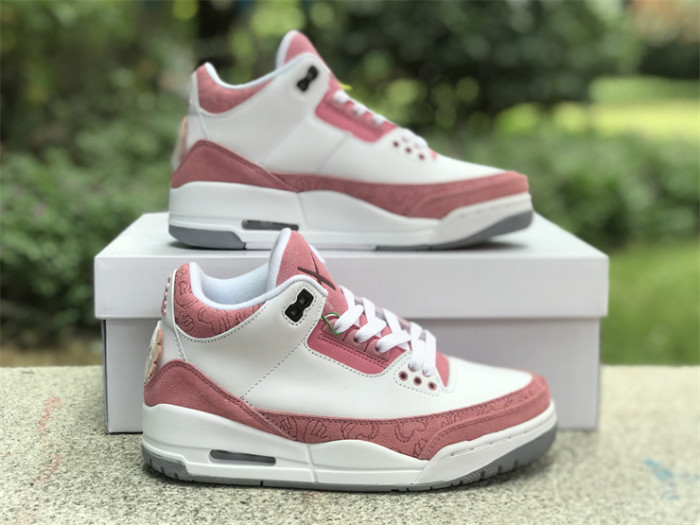 Authentic KAWS x Air Jordan 3 White Pink GS