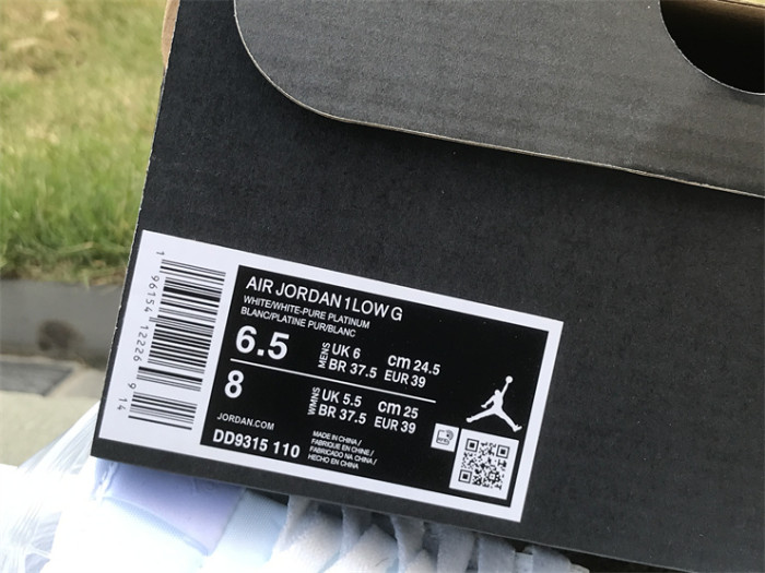 Authentic Air Jordan 1 Low Golf “White Croc”