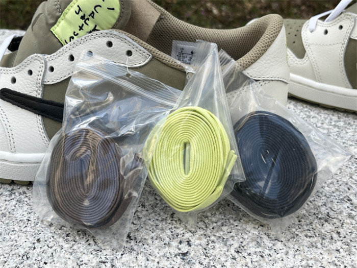Authentic Travis Scott x Air Jordan 1 Low Golf “Olive”