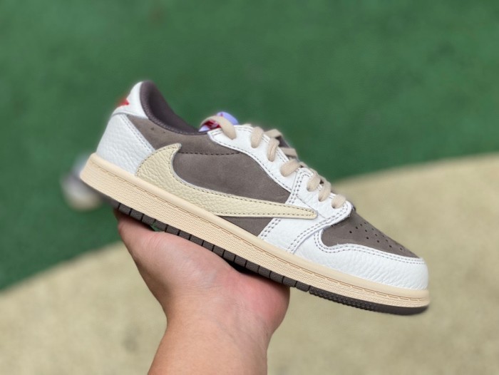 Authentic Travis Scott x Air Jordan 1 Low OG “Reverse Mocha” Kids Shoes