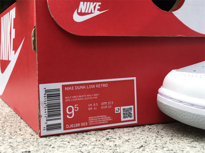 Authentic Nike Dunk Low Wolf Grey