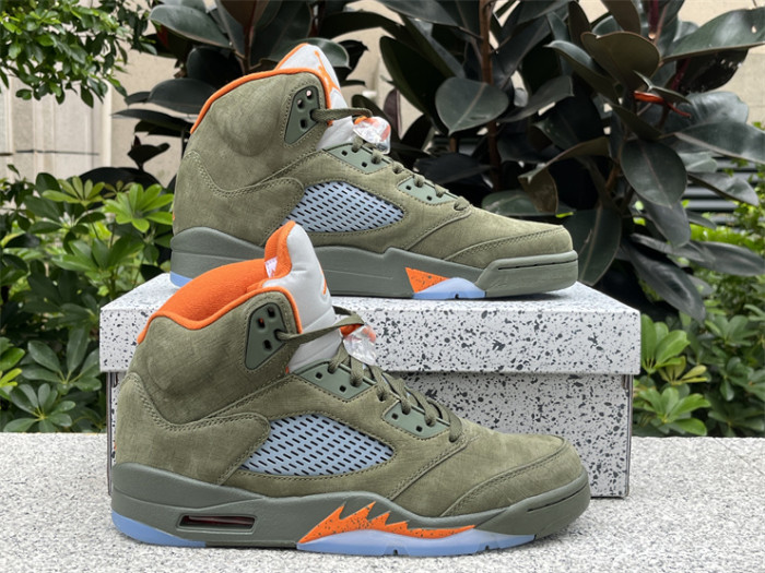 Authentic Air Jordan 5 Retro “Olive”