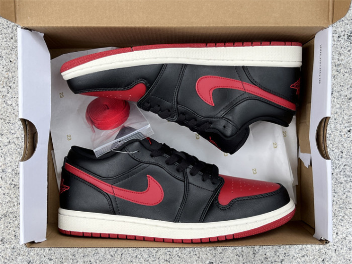 Authentic Air Jordan 1 Low “Bred Sail ”