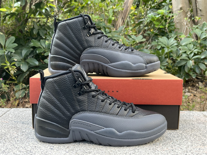 Authentic Air Jordan 12 Black Wolf Grey”