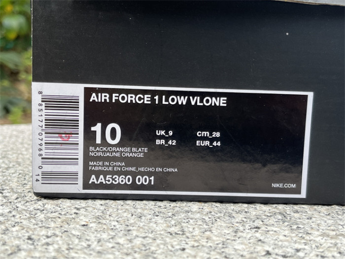 Authentic VLONE x Nike Air Force 1 Low Black