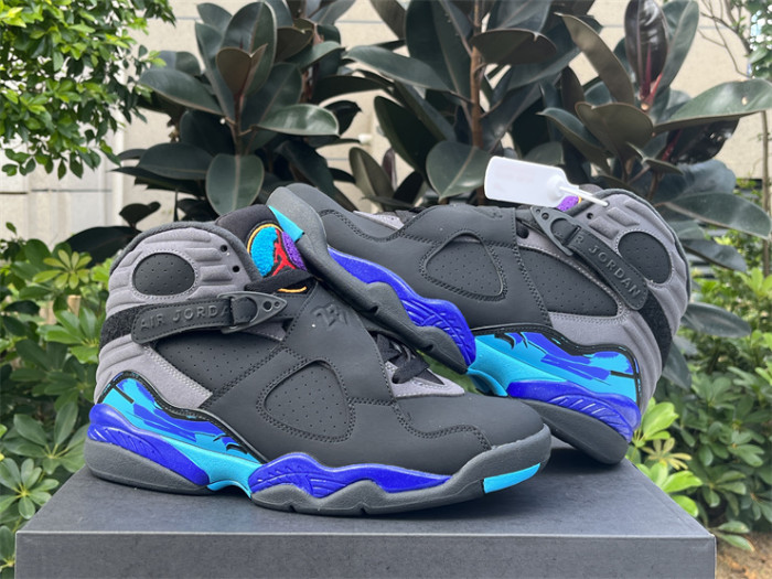 Authentic Air Jordan 8 Retro Aqua(restock)