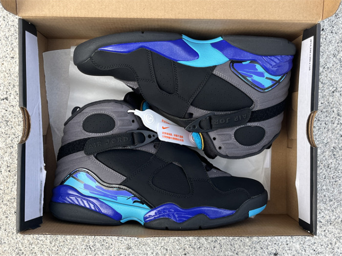 Authentic Air Jordan 8 Retro Aqua(restock)