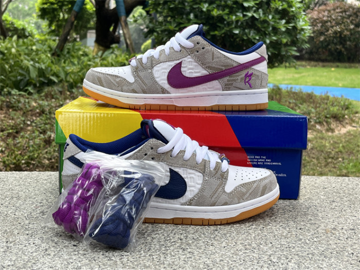 Authentic Nike Dunk SB Pure Platinumand and Vivid Purple