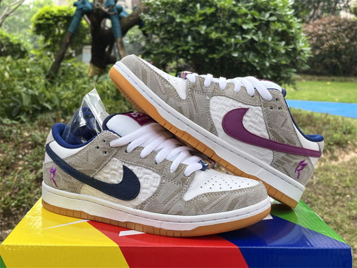 Authentic Nike Dunk SB Pure Platinumand and Vivid Purple