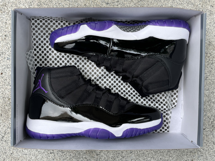 Authentic Air Jordan 11 Black Purple