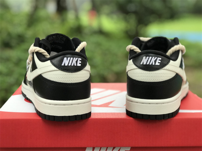 Authentic Nike Dunk Low Custom Black Burberry