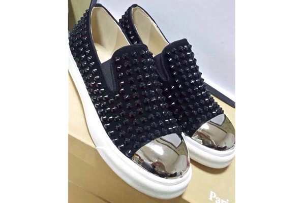 Super Max Perfect Christian Louboutin Roller Boat Men's Flat Lowtop(with receipt)