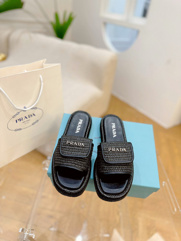 Prada women slippers 1：1 quality-075