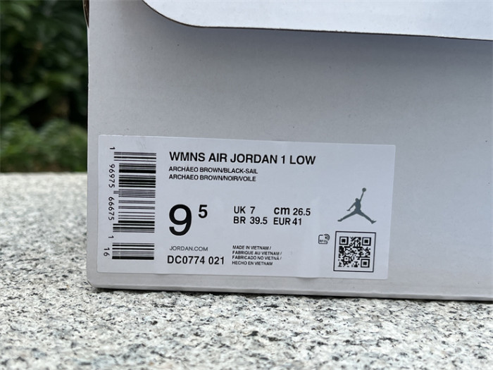 Authentic Air Jordan 1 Low“Archaeo Brown”