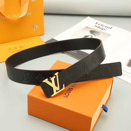 Super Perfect Quality LV Belts(100% Genuine Leather Steel Buckle)-4511