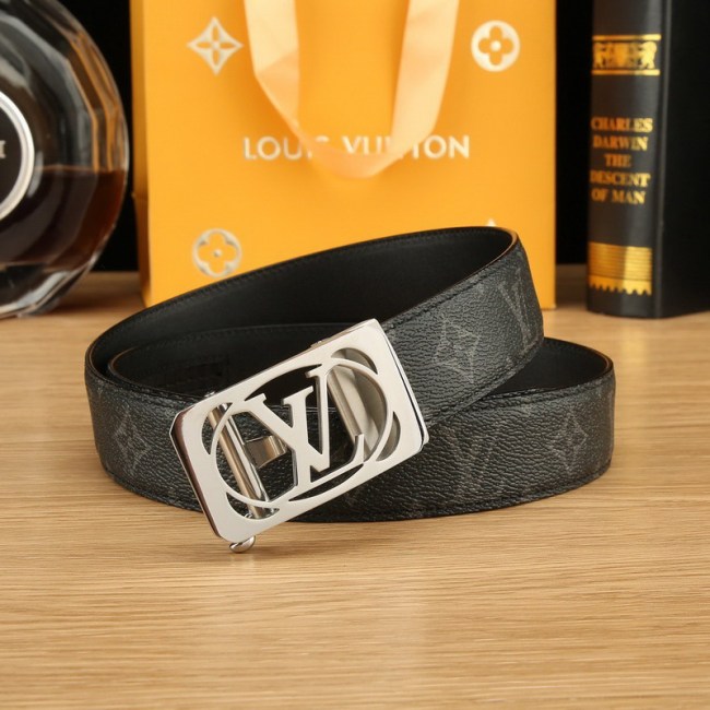 Super Perfect Quality LV Belts(100% Genuine Leather Steel Buckle)-4492