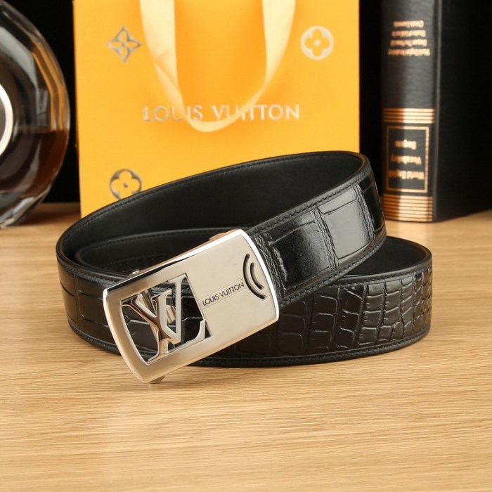 Super Perfect Quality LV Belts(100% Genuine Leather Steel Buckle)-4481