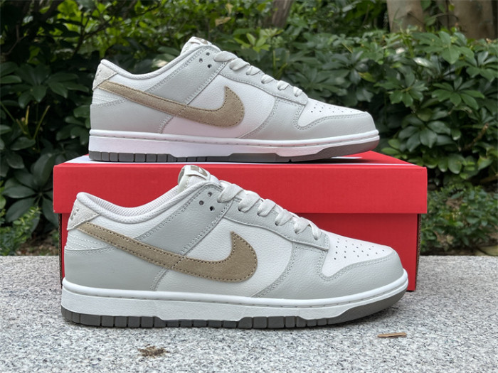 Authentic Nike Dunk Low Phantom Khaki Light Bone Shoes