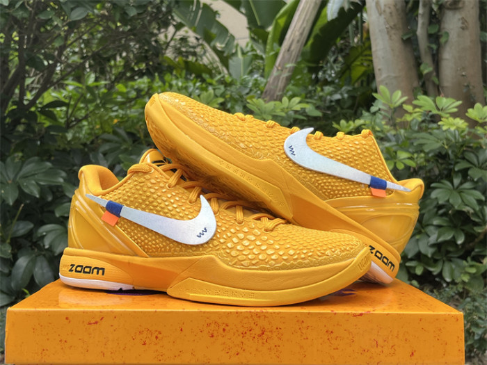 Authentic OFF-WHITE x Nike Kobe 6 “University Gold”