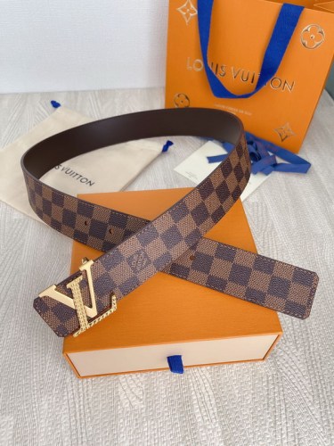 Super Perfect Quality LV Belts(100% Genuine Leather Steel Buckle)-4501