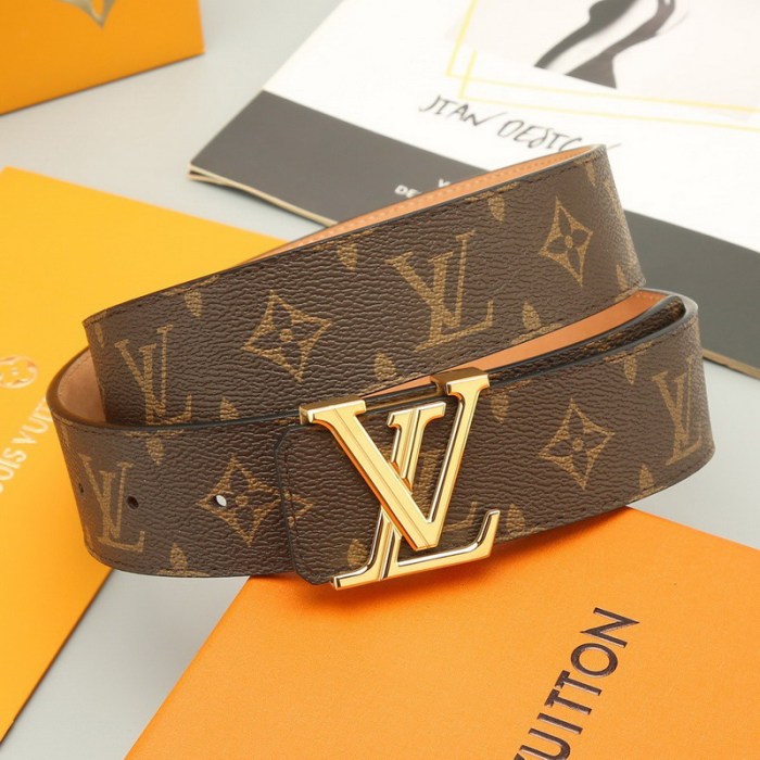 Super Perfect Quality LV Belts(100% Genuine Leather Steel Buckle)-4548