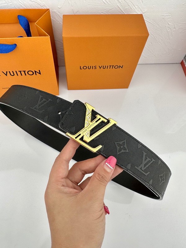 Super Perfect Quality LV Belts(100% Genuine Leather Steel Buckle)-4562