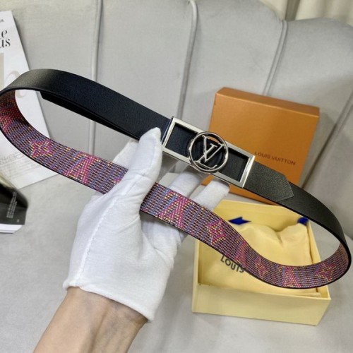 Super Perfect Quality LV Belts(100% Genuine Leather Steel Buckle)-4464