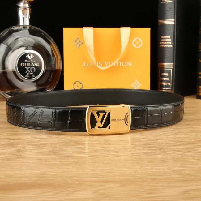 Super Perfect Quality LV Belts(100% Genuine Leather Steel Buckle)-4511