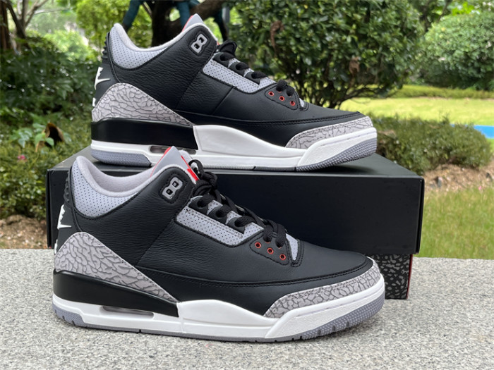 Authentic Air Jordan 3 “Black Cement” 2024