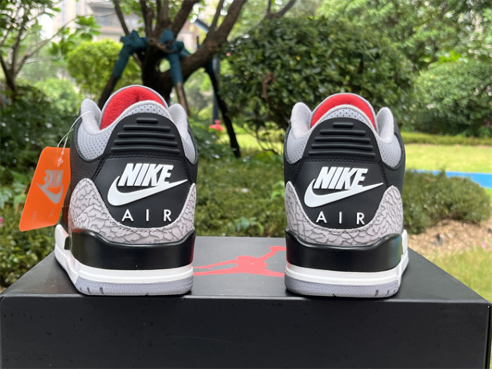 Authentic Air Jordan 3 “Black Cement” 2024