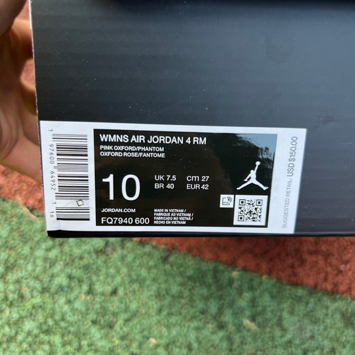 Authentic Air Jordan 4 RM Pink Oxford