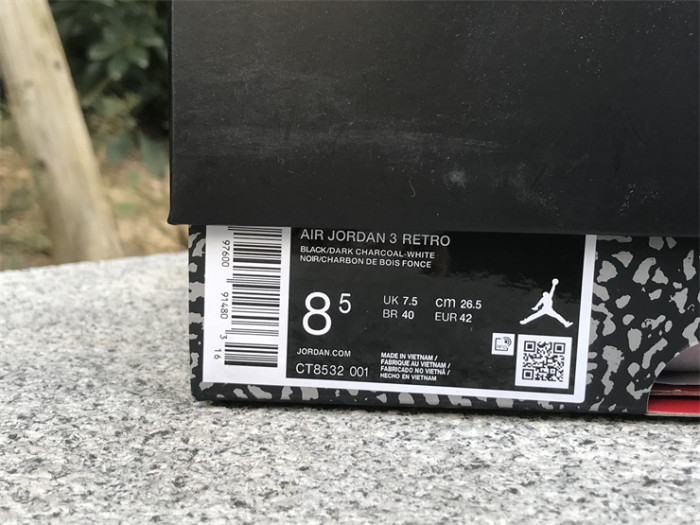 Authentic Air Jordan 3 Black cat