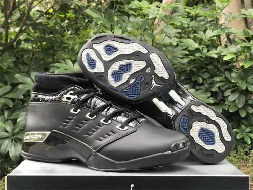 Authentic Jordan 17 OG Low Black Chrome