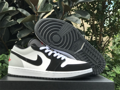 Authentic Air Jordan 1 Low SE White Fire Red Black Matte Silver GS