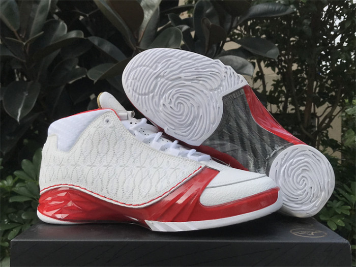 Authentic Air Jordan 23 White Varsity Red