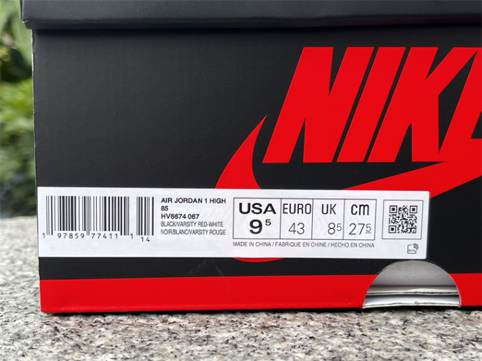 Authentic Air Jordan 1 Retro High '85 OG Bred 2025