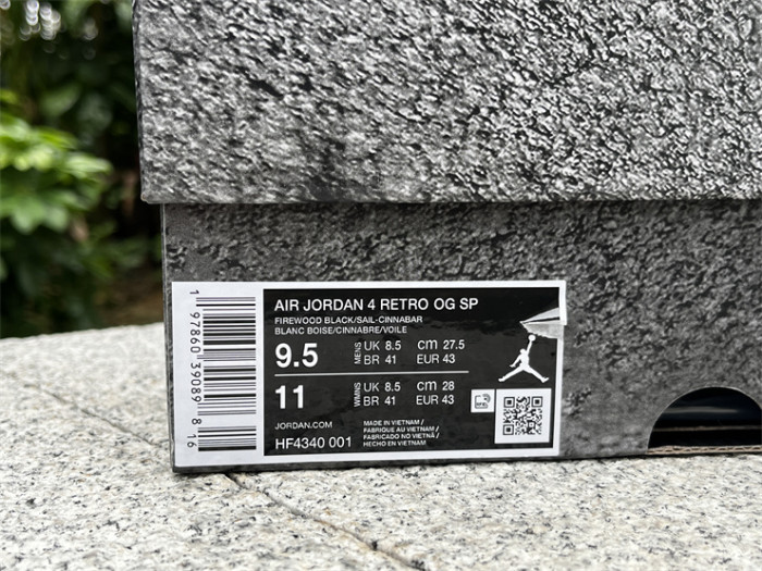 Authentic Air Jordan 4 Nigel Brick by Brick Black