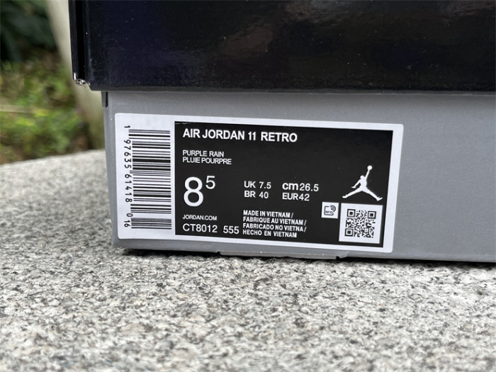 Authentic  Air Jordan 11 “Purple Rain”