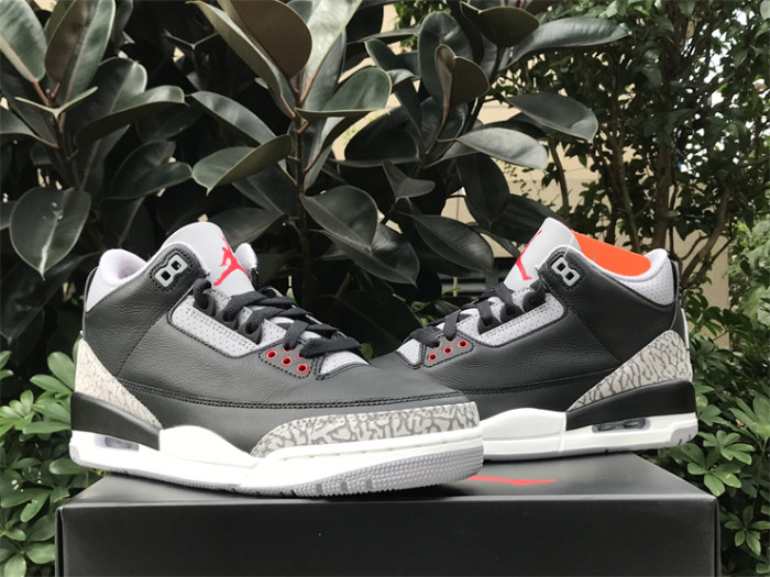 Authentic Air Jordan 3 “Black Cement” 2024 GS