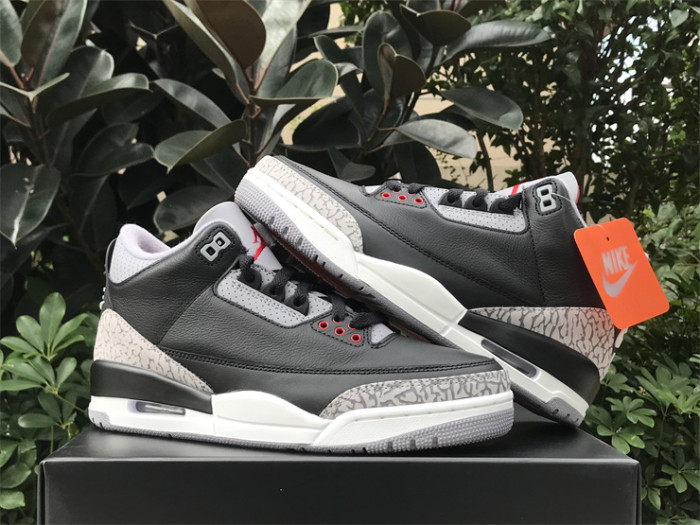 Authentic Air Jordan 3 “Black Cement” 2024 GS
