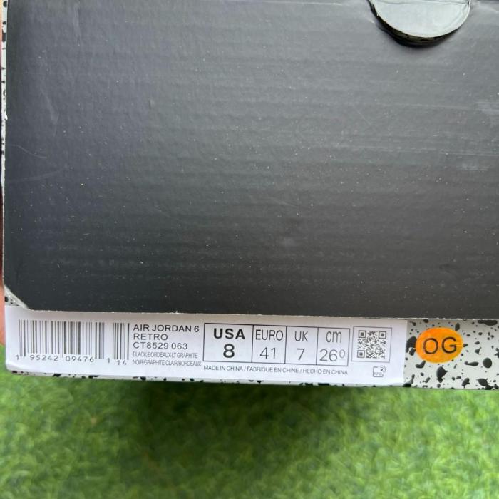 Authentic Air Jordan 6 “Bordeaux” （restock)