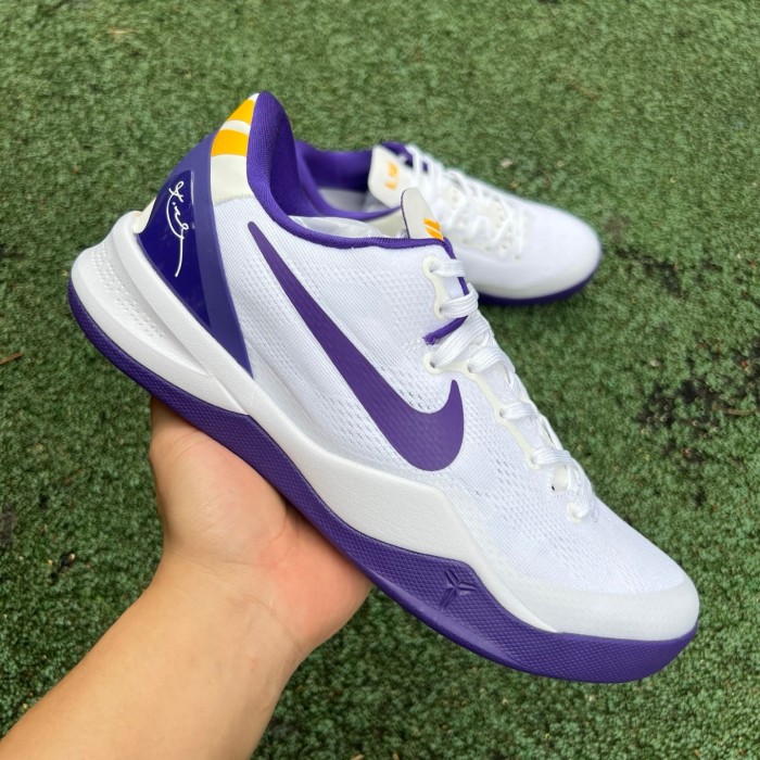 Authentic  Nike Kobe 8 Protro White Court Purple