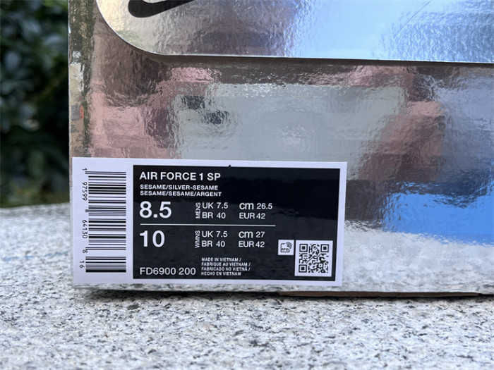 Authentic Off White  Air Force 1 Sesame